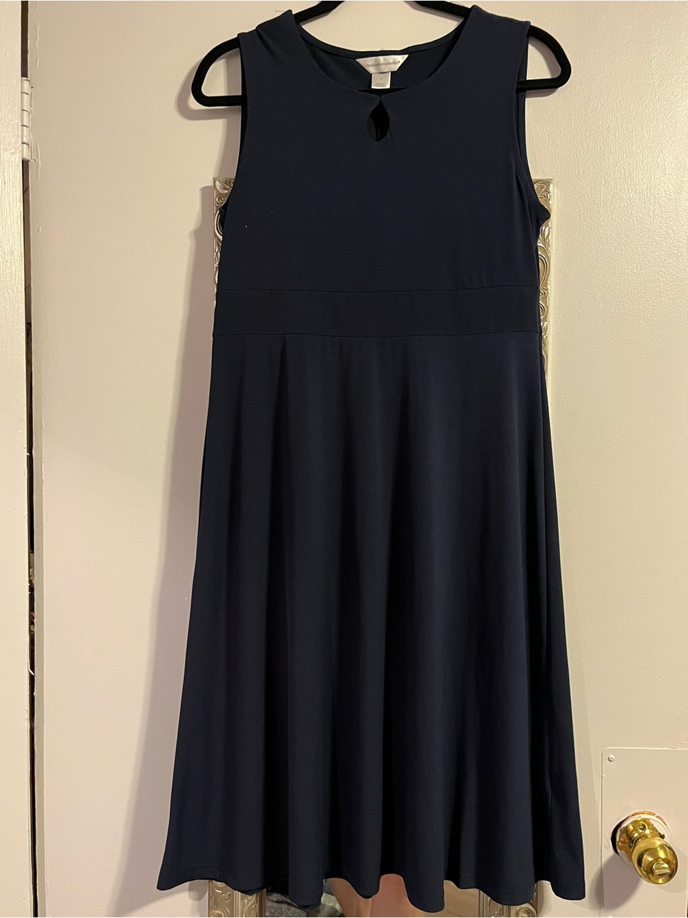 Christopher & Banks Navy Sleeveless Fit-and-Flare Dress